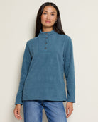 Blue $|& N2C Not Too Casual Fireside Textured Fleece Pullover - SOF Front