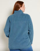 Blue $|& N2C Not Too Casual Fireside Textured Fleece Pullover - SOF Back