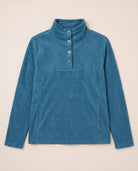 Blue $|& N2C Not Too Casual Fireside Textured Fleece Pullover - Hanger Detail