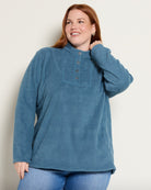 Blue $|& N2C Not Too Casual Fireside Textured Fleece Pullover - SOF Front