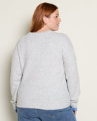Heather Grey $|& N2C Not Too Casual Ladies Crew Neck Sweater - SOF Back