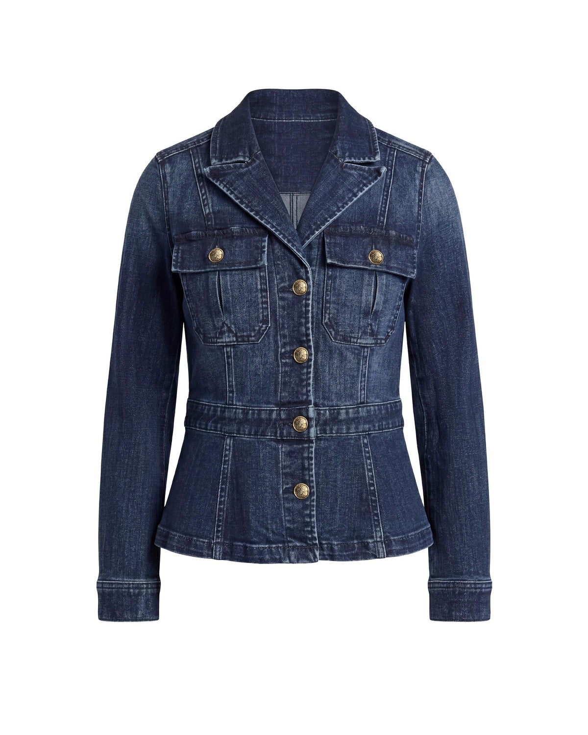 Strasbourg $|& Liverpool Peplum Denim Jacket - VOF Detail