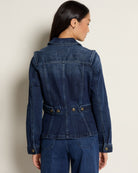 Strasbourg $|& Liverpool Peplum Denim Jacket - SOF Back