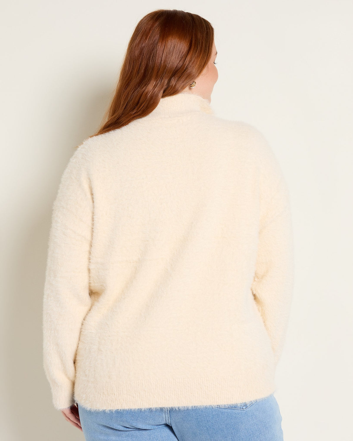 Almond $|& Herizon Cozy-Up Sweater - SOF Back