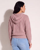 Mink $|& Herizon Traverse Cable Knit Hoodie - SOF Side