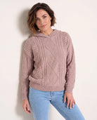 Mink $|& Herizon Traverse Cable Knit Hoodie - SOF Front