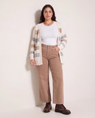 Cream/Ht Grey Stripe $|& SEAS Olivia Cardigan with Pockets - UGC On Fig