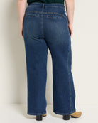 Rip Tide $|& SEAS Beck High Rise Seamed Wide Leg Jean - SOF Back
