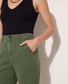Fern $|& Herizon Elle Piped Mid Rise Ankle Pant - SOF Full Front