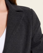 Black $|& Citrus Isabella Sweater Knit Blazer - SOF Full Front
