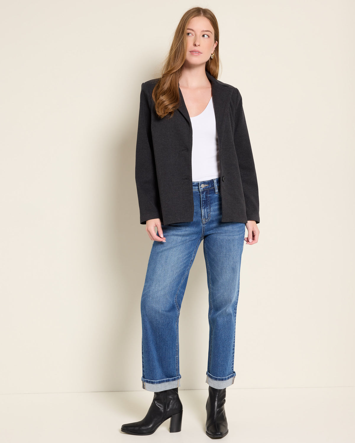 Black $|& Citrus Isabella Sweater Knit Blazer - UGC On Fig