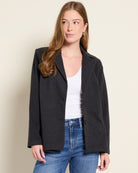 Black $|& Citrus Isabella Sweater Knit Blazer - SOF Front