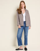 Heather Taupe $|& Citrus Isabella Sweater Knit Blazer - UGC On Fig