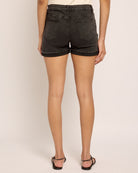 Washed Black $|& Vigoss Mid Rise Cuffed Short - SOF Back