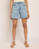 Light Wash $|& Vigoss Clean Mid-Length Short - SOF Front