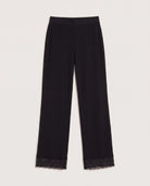 Black $|& SEAS Cara Lace Trim Pant - Hanger Detail