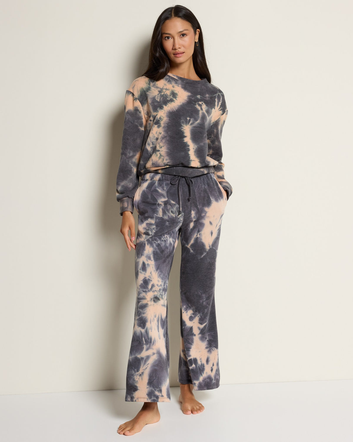 Black/Peach $|& SEAS Lara Drawstring Pant - UGC On Fig