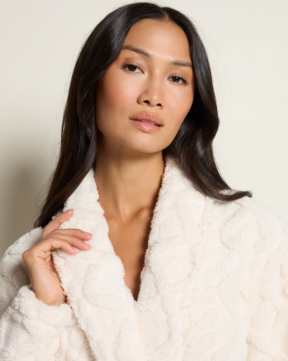 Cream $|& SEAS Cozy Saturdays Robe - VOF Front