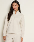Cream $|& Interval All Star Team 1/4 Zip Pullover - SOF Front