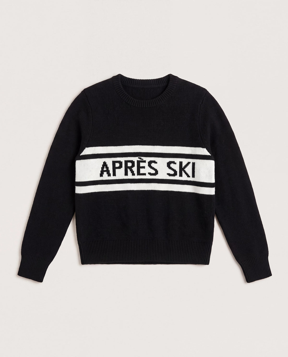 Black $|& Interval Apres Crew Neck Sweater - Hanger Detail