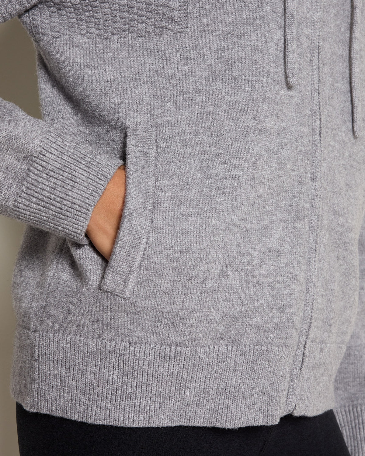 Heather Grey $|& Interval Ava Sweater Zip Hoodie - SOF Full Front