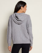 Heather Grey $|& Interval Ava Sweater Zip Hoodie - SOF Back
