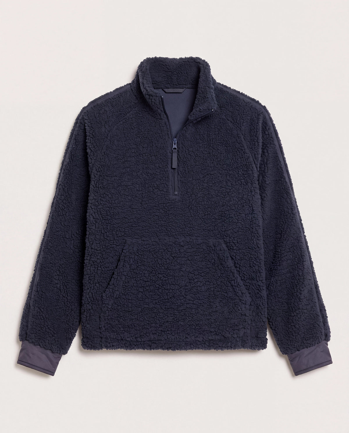 Navy $|& Interval Off Season Fleece 1/4 Zip - Hanger Detail