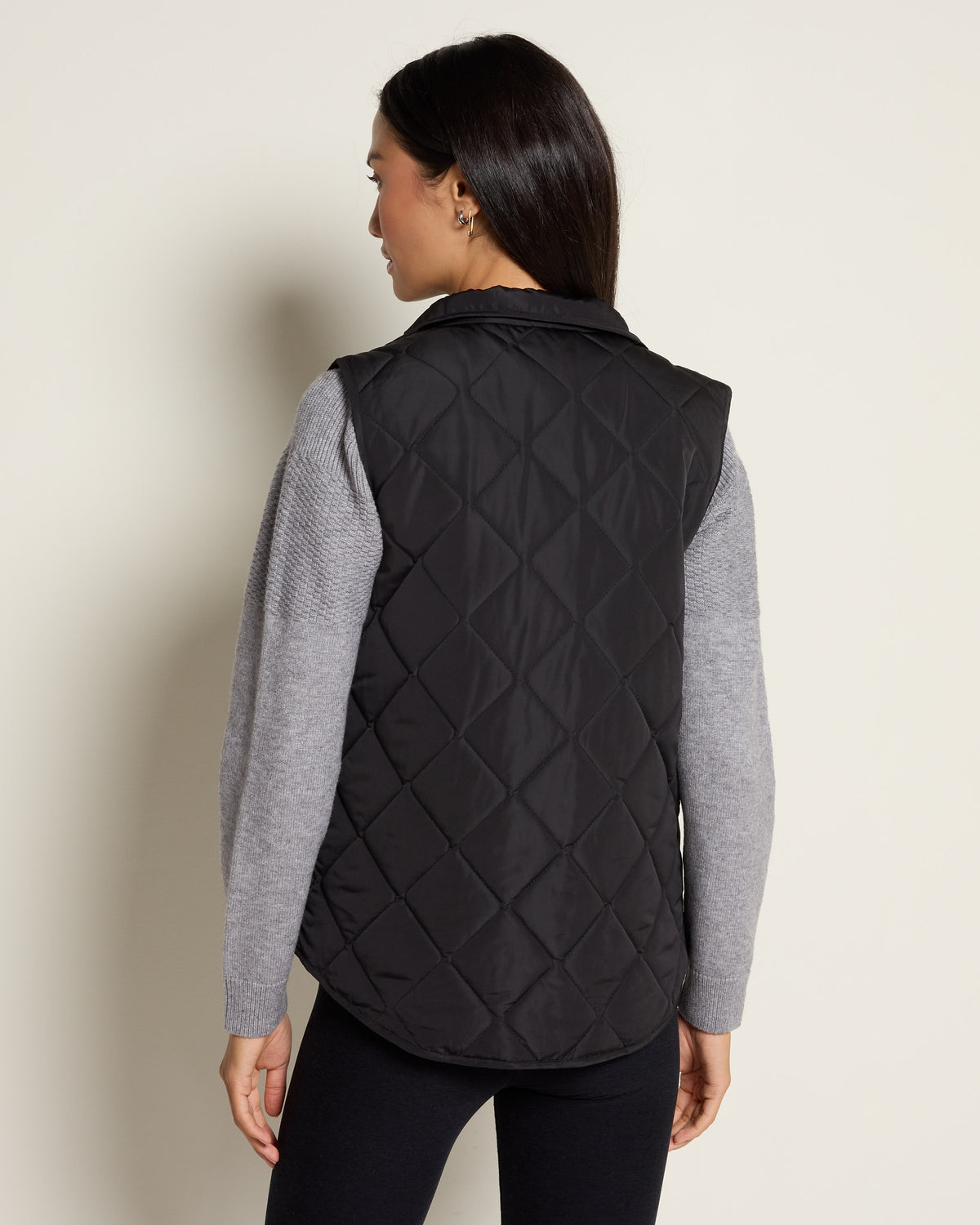 Black $|& Interval Star Light Quilted Vest - SOF Back