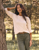 Almond Wet Sand $|& SEAS Pippy Long Sleeve Top - SOF Side