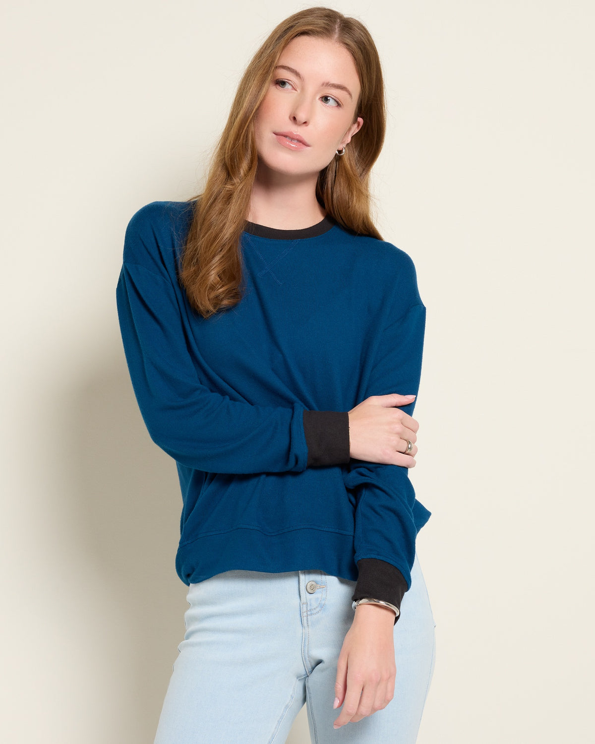 Storm Indigo Black $|& SEAS Pippy Long Sleeve Top - SOF Front