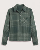 Pine Plaid $|& SEAS Amber Button Down Plaid - Hanger Detail