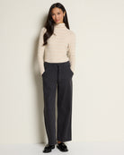 Heather Oatmeal Cream $|& SEAS Elena Long Sleeve Turtleneck Top - UGC On Fig