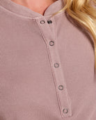 Mink $|& Herizon Jada Scoop Neck Henley - SOF Full Front