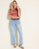 Red Earth Stripe $|& SEAS Amelie Raglan Sweater Top - UGC On Fig