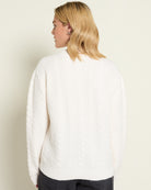 Cream $|& SEAS Love Note Cable Knit Sweater - SOF Back