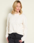 Cream $|& SEAS Love Note Cable Knit Sweater - SOF Front