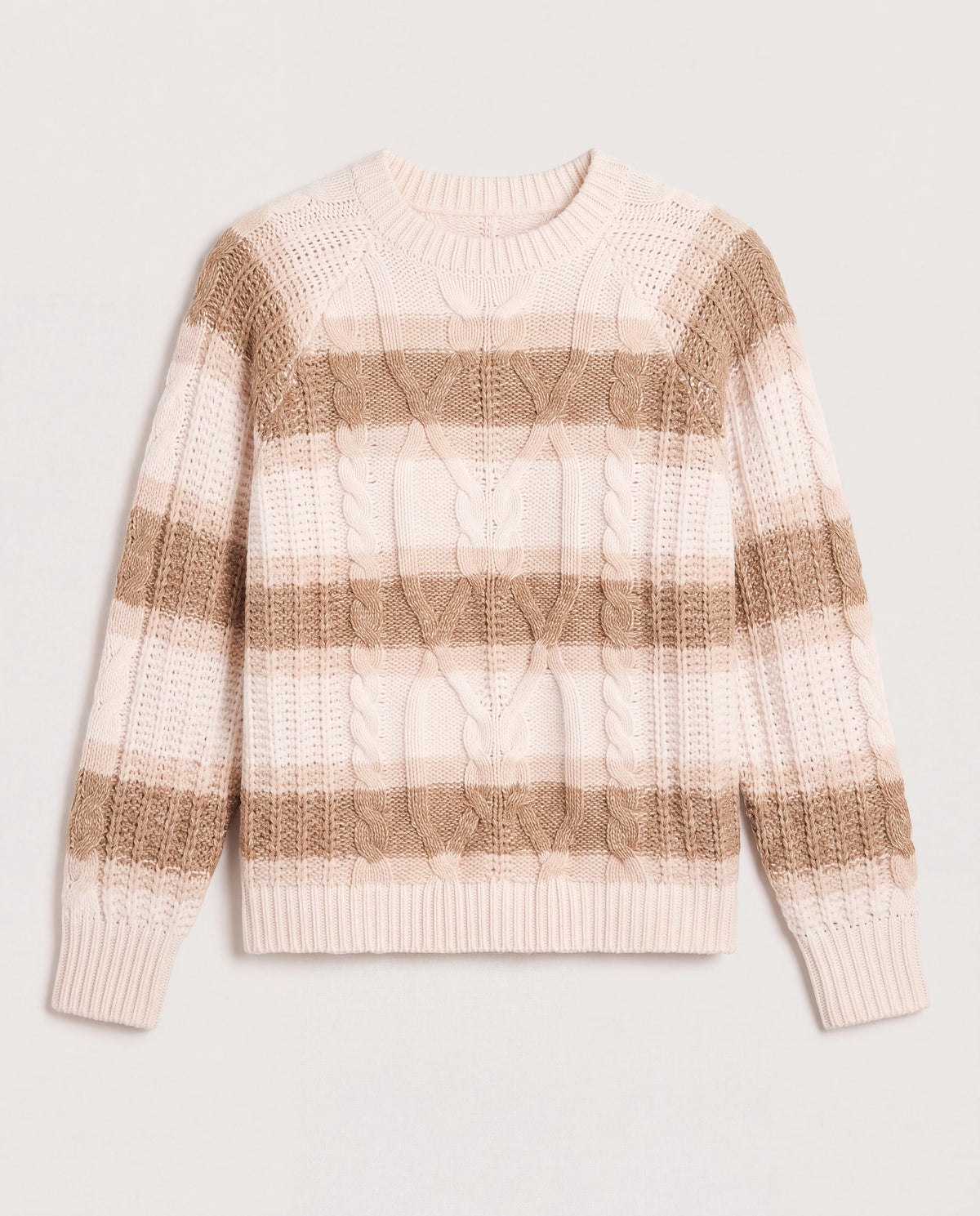 Almond Wet Sand $|& SEAS Straya Cable Knit Sweater - Hanger Detail