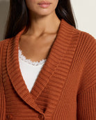 Baked Apple $|& SEAS Kimmy Double Breasted Cardigan - SOF Full Front