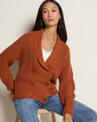 Baked Apple $|& SEAS Kimmy Double Breasted Cardigan - VOF Front