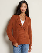 Baked Apple $|& SEAS Kimmy Double Breasted Cardigan - SOF Front