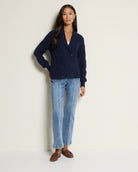 Storm Indigo $|& SEAS Kimmy Double Breasted Cardigan - UGC On Fig