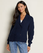 Storm Indigo $|& SEAS Kimmy Double Breasted Cardigan - SOF Front
