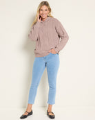 Mink $|& Herizon Traverse Cable Knit Hoodie - UGC On Fig