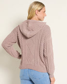 Mink $|& Herizon Traverse Cable Knit Hoodie - SOF Back