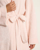 Dusty Pink/Ivory $|& Bobeau Cozy Dream Whipstitch Robe - SOF Full Front