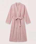 Dusty Pink/Ivory $|& Bobeau Cozy Dream Whipstitch Robe - Hanger Detail