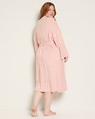 Dusty Pink/Ivory $|& Bobeau Cozy Dream Whipstitch Robe - SOF Back