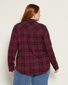 Burgundy Plaid $|& Thread & Supply Lewis Plaid Shirt - SOF Back