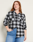 Grey Black Plaid $|& Thread & Supply Lewis Plaid Shirt - SOF Front
