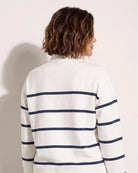 Cream Navy $|& Thread & Supply Loma Pullover - SOF Back